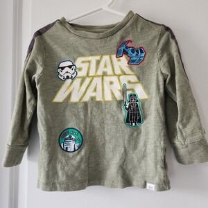 3t Baby GAP green shirt Star Wars Disney‎ May Fourth Play Clothes Comfy School